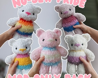 Crochet pattern: pride bears MOD ONLY pack