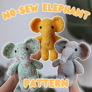 NO-SEW PATTERN: Cute standing elephant!