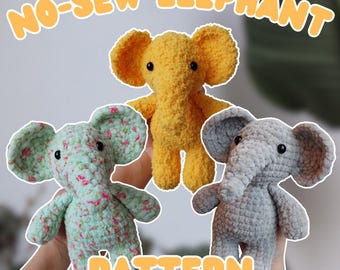NO-SEW PATTERN: Cute standing elephant!