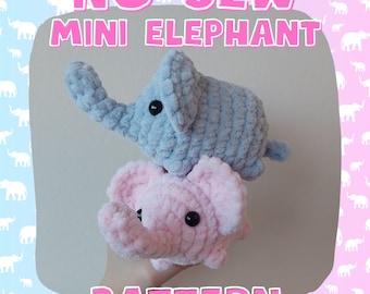 NO-SEW PATTERN: crochet mini elephant with fruit mods