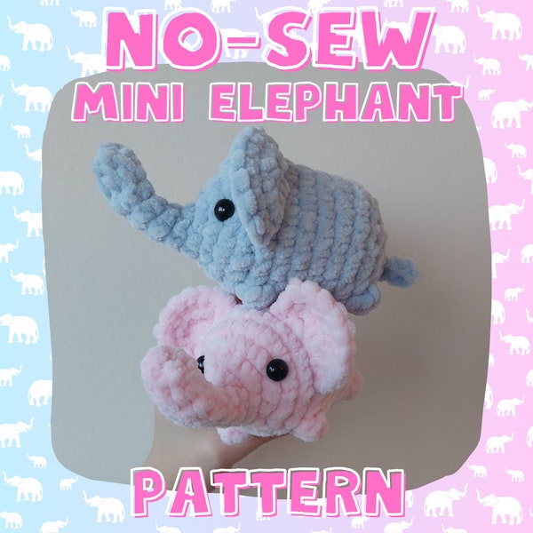 NO-SEW PATTERN: crochet mini elephant with fruit mods