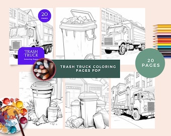 Trash Truck Coloring Pages: Fun Kids Activity (PDF Download)