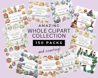 Whole Shop Clipart Bundle: Kommerzielle Nutzung PNG JPG (Digitaler Download)