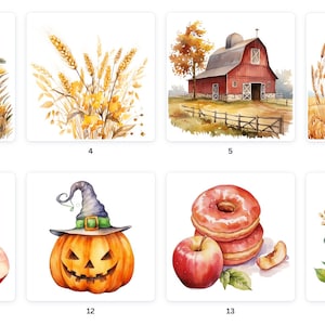 Fall Hayride Clipart Bundle: Autumn Harvest Pngs (50 Images) - Etsy