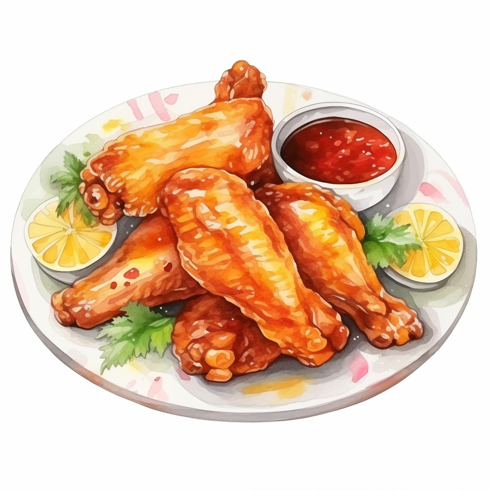 10 Chicken Wings JPG 300 DPI Clipart Vol 1 | Commercial Use | Instant ...
