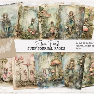 Elven Forest Junk Journal Pages: Magical Fantasy (PDF)