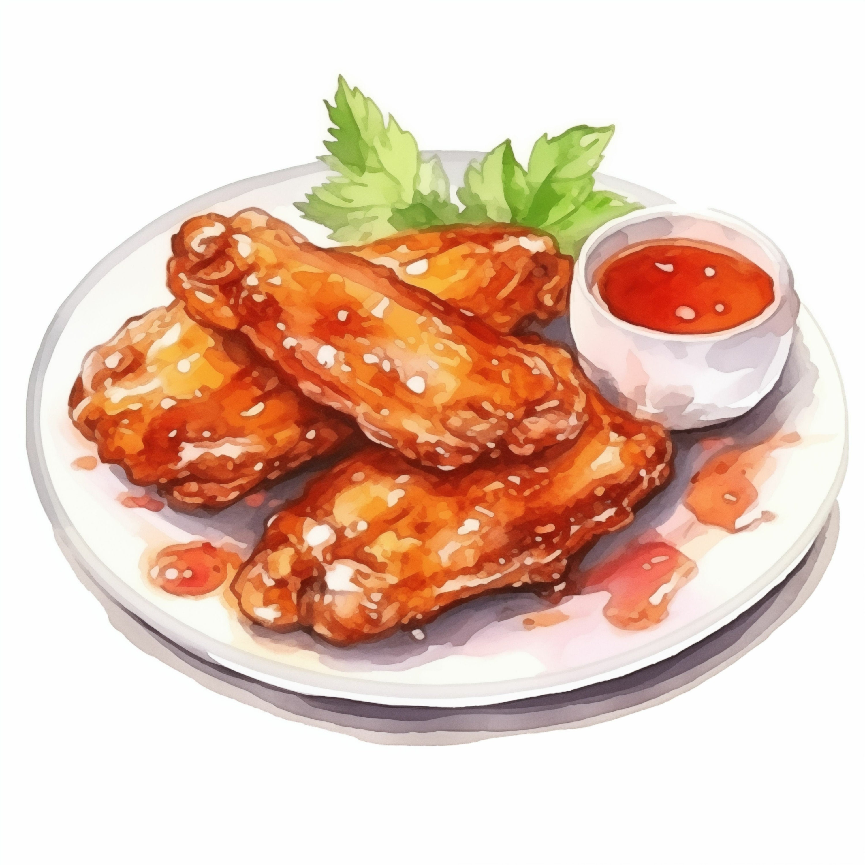 10 Chicken Wings JPG 300 DPI Clipart Vol 1 Commercial Use Instant ...