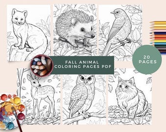 Fall Animals Coloring Pages: 20 Cozy Designs (PDF)