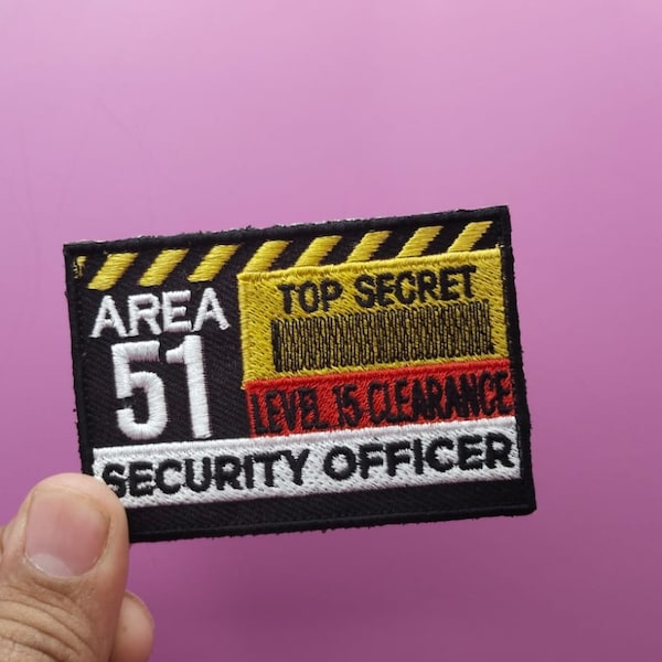Area 51 Top Secret - SECURITY OFFICER CARD - Embroidered Patch
