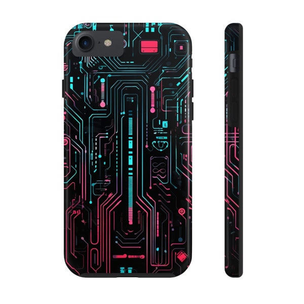 Fundas resistentes para iPhone estilo Cyberpunk