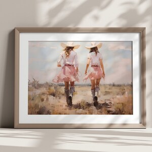 Western Howdy Cowgirl Printable Wall Art, Preppy Cowgirl Dorm Room Wall Art Decor, Boots Trendy, Girly Digital Download Aesthetic Blue Pink