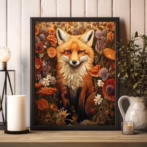 William Morris Fox Print, William Morris Exhibition Print, William Morris Poster, Vintage Wall Art, Textiles Art, Vintage Poster, Autumn Art