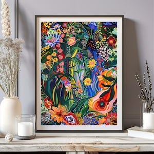 Gustav Klimt Gardening Floral Print, Gustav Klimt Poster, Gustav Klimt Flowers Market Wall Decor, Vintage Wall Art, Gustav Klimt Wall Decor