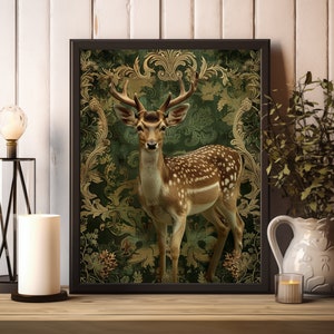 William Morris Print, William Morris Exhibition Print, Deer William Morris Poster, Vintage Wall Art, Textiles Art, Vintage Poster Printable