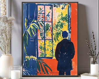 Henri Matisse Portrait Print, Matisse Poster, Matisse Wall Art, Matisse Open Window Print, Living Room Matisse Wall Art, Housewarming Gifts