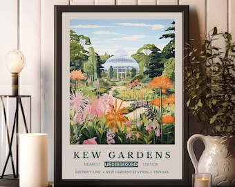 William Morris Print, Kew Gardens Print, London Print, Botanical Gardens Print, William Morris Poster, Floral Art, Vintage Floral Poster