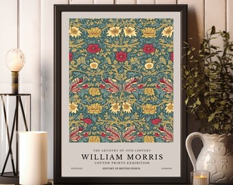 William Morris Floral Pattern Prints, William Morris Exhibition Print, William Morris Poster, Vintage Wall Art, Textiles Art, Vintage Poster
