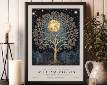 William Morris Tree of Life Print, William Morris Poster, William Morris Exhibition Print, Vintage Wall Art, Textiles Art, Vintage Poster