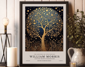 William Morris Print Tree of Life, William Morris Poster, William Morris Exhibition Print, Vintage Wall Art, Textiles Art, Vintage Poster
