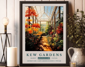 William Morris Druck, Kew Gardens Druck, Botanische Gärten Druck, William Morris Poster, Vintage Wandkunst, Blumen Kunstdruck, Vintage Poster