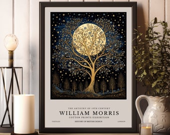 William Morris Tree of Life Print, William Morris Poster, William Morris Exhibition Print, Vintage Wall Art, Textiles Art, Tree Art Poster