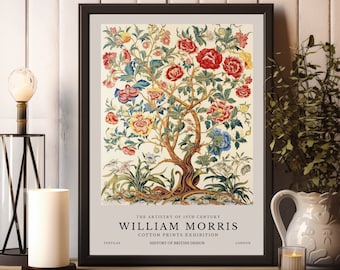 William Morris Tree of Life Print, William Morris Poster, William Morris Exhibition Print, Vintage Wall Art, Textiles Art, Tree Art Poster