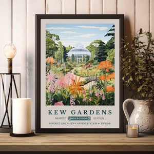 William Morris Druck, Kew Gardens Druck, London Druck, Botanische Gärten Druck, William Morris Poster, Blumenkunst, Vintage Blumen Poster