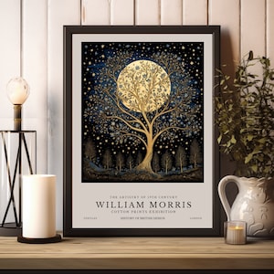 Impression arbre de vie William Morris, affiche William Morris, impression de l'exposition William Morris, art mural vintage, art textile, affiche d'art arbre