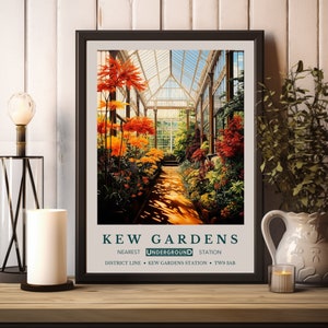 William Morris Druck, Kew Gardens Druck, Botanische Gärten Druck, William Morris Poster, Vintage Wandkunst, Blumen Kunstdruck, Vintage Poster