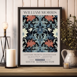 William Morris Floral Pattern Print, William Morris Exhibition Print, William Morris Poster, Vintage Wall Art, Textiles Art, Vintage Poster