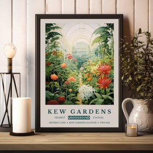 William Morris Druck, William Morris Kew Gardens Poster, Kew Gardens Druck, London Druck, Vintage Wandkunst, Blumendruck, Vintage Kunstwerk