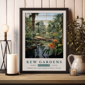 William Morris Druck, Kew Gardens Druck, Botanische Gärten Druck, William Morris Poster, Vintage Wandkunst, London Druck, Vintage Kunst Poster