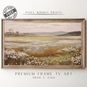 Samsung Frame TV Art, Spring Meadow TV Art, Spring Countryside Art, Vintage Landscape Paintings, Digital Download Frame TV Art Oil Painting