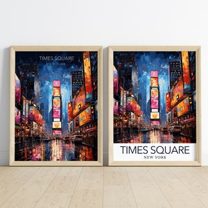 Times Square New York Reise Print, New York City Reise Poster, New York Wand Kunst Reise Poster, Reise Print, Reise Poster Times Square