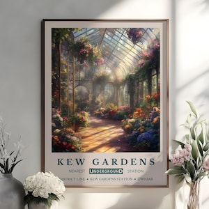 Kew Gardens Druck, William Morris Druck, Botanische Gärten Druck, William Morris Poster, Vintage Wandkunst, Blumendruck Kunstdruck, Vintage Poster