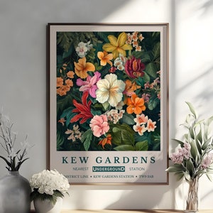 William Morris Print, Kew Gardens Print, Botanical Gardens Print, William Morris Poster, Vintage Poster, Vintage Wall Art, Floral Art Print
