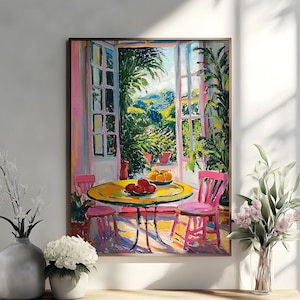 Open Window Henri Matisse Print, Henri Matisse Style Fauvism Painting, Modern Exhibition Print, Matisse Garden Art, Open Window Wall Decor