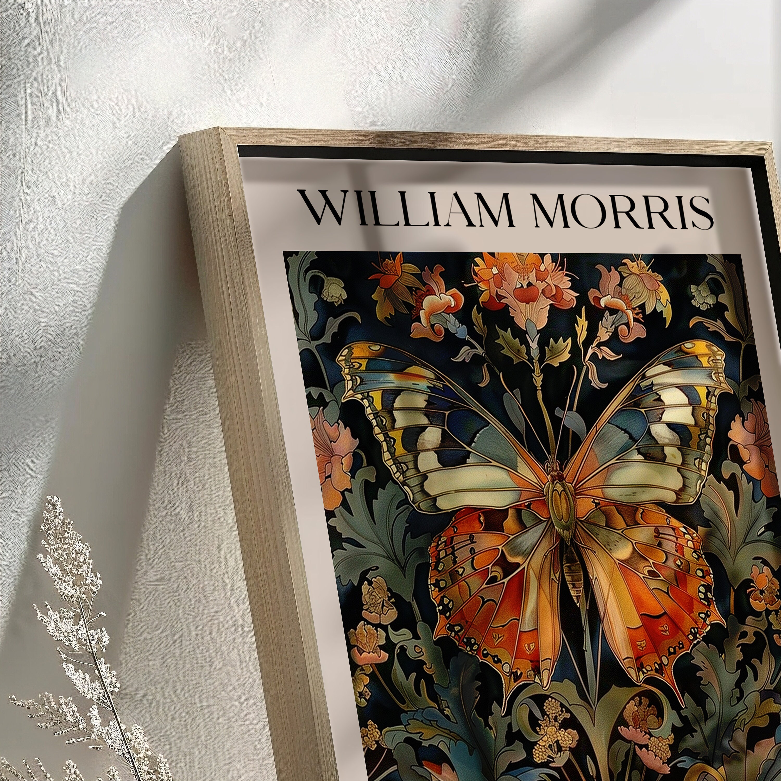 William Morris Butterfly Print, William Morris Exhibition Print ...