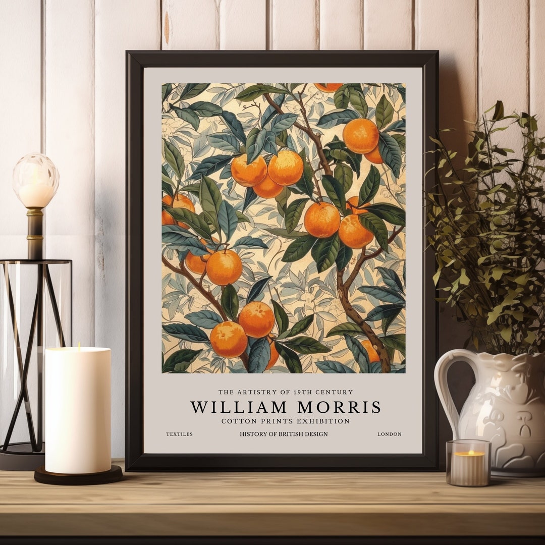 William Morris Print, William Morris Exhibition Print, Orange Tree ...