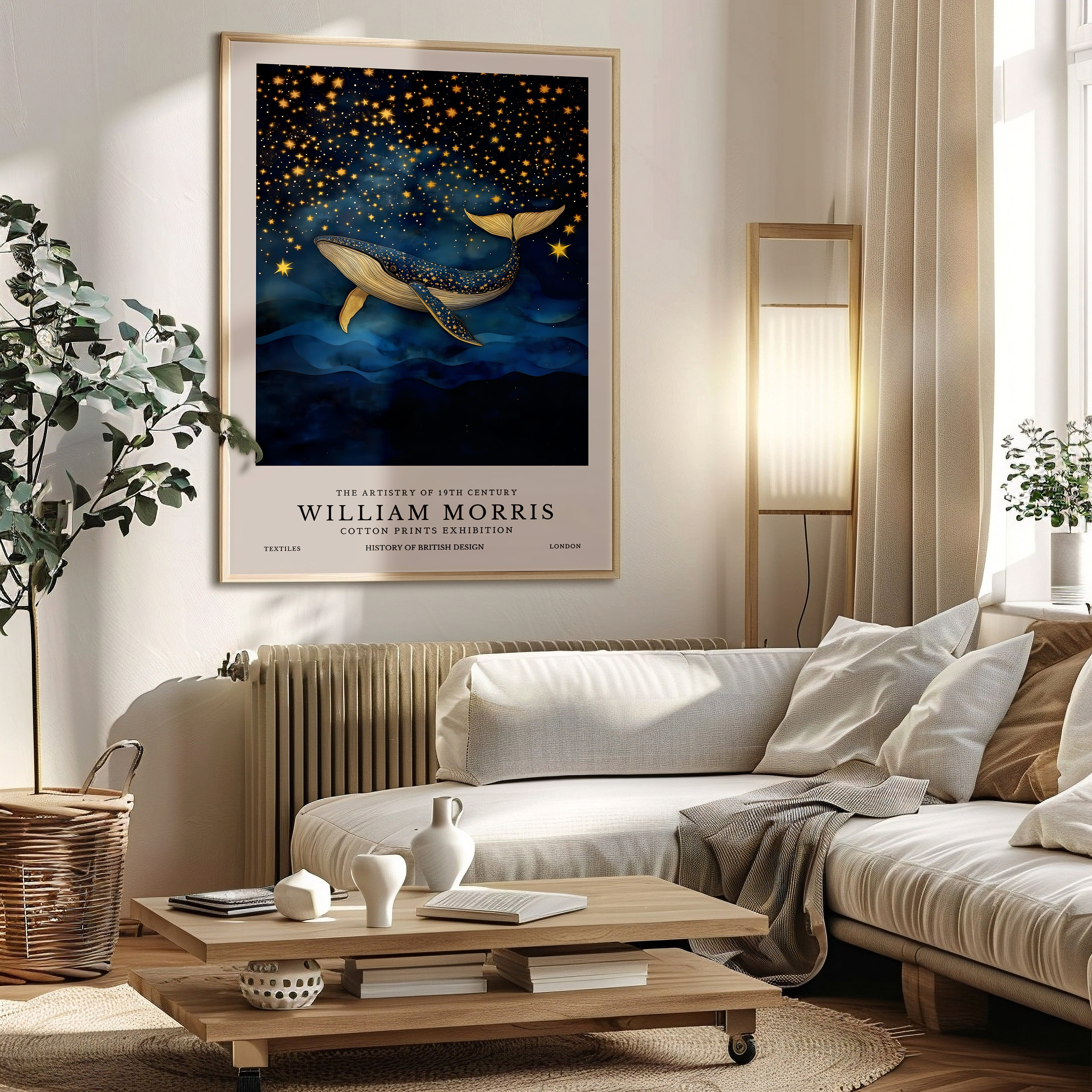 William Morris Whale Print, William Morris Exhibition Print