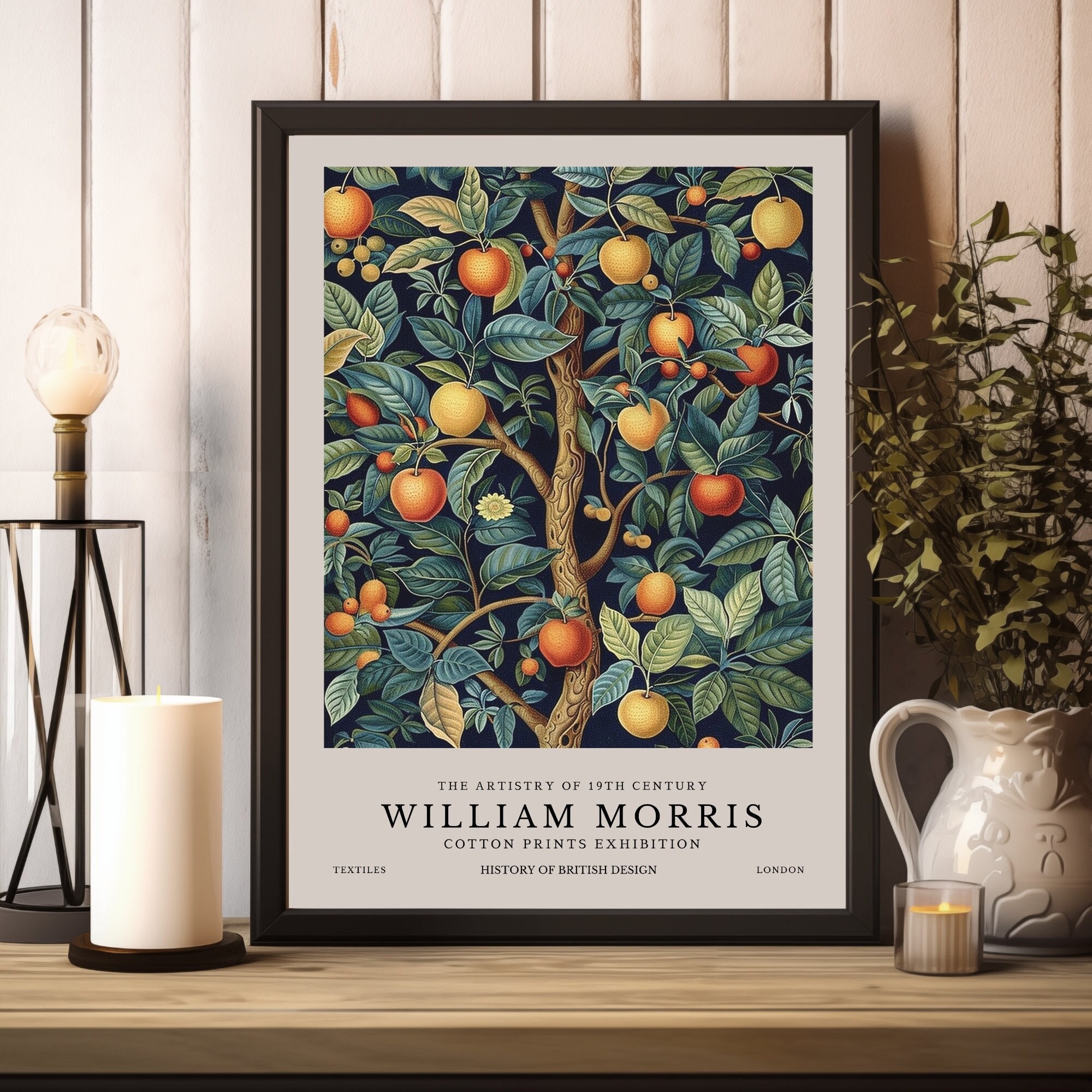 William Morris Fruit Tree Print, William Morris Exhibition Print