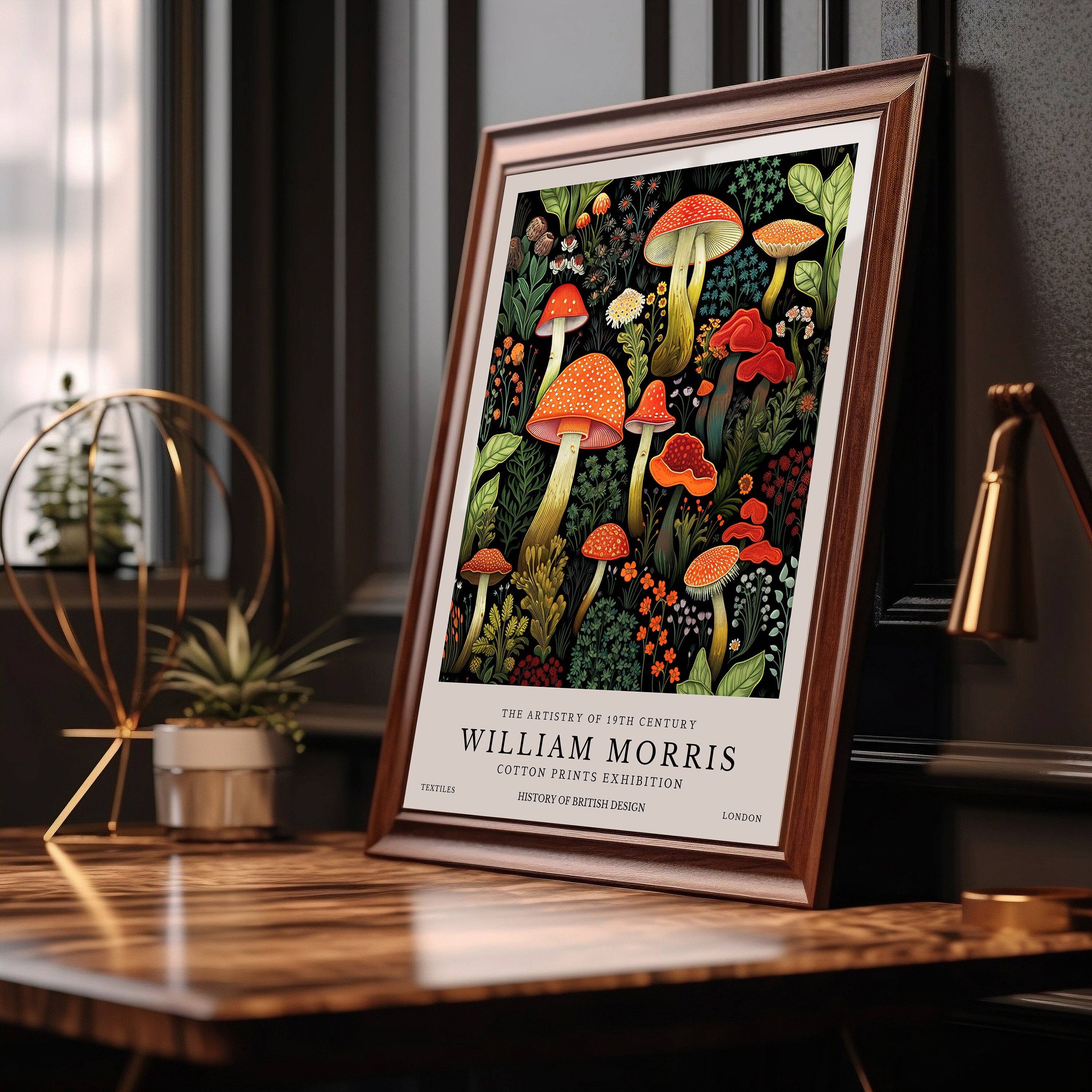 William Morris Exhibition Poster, Art Nouveau, William Morris Cotton ...