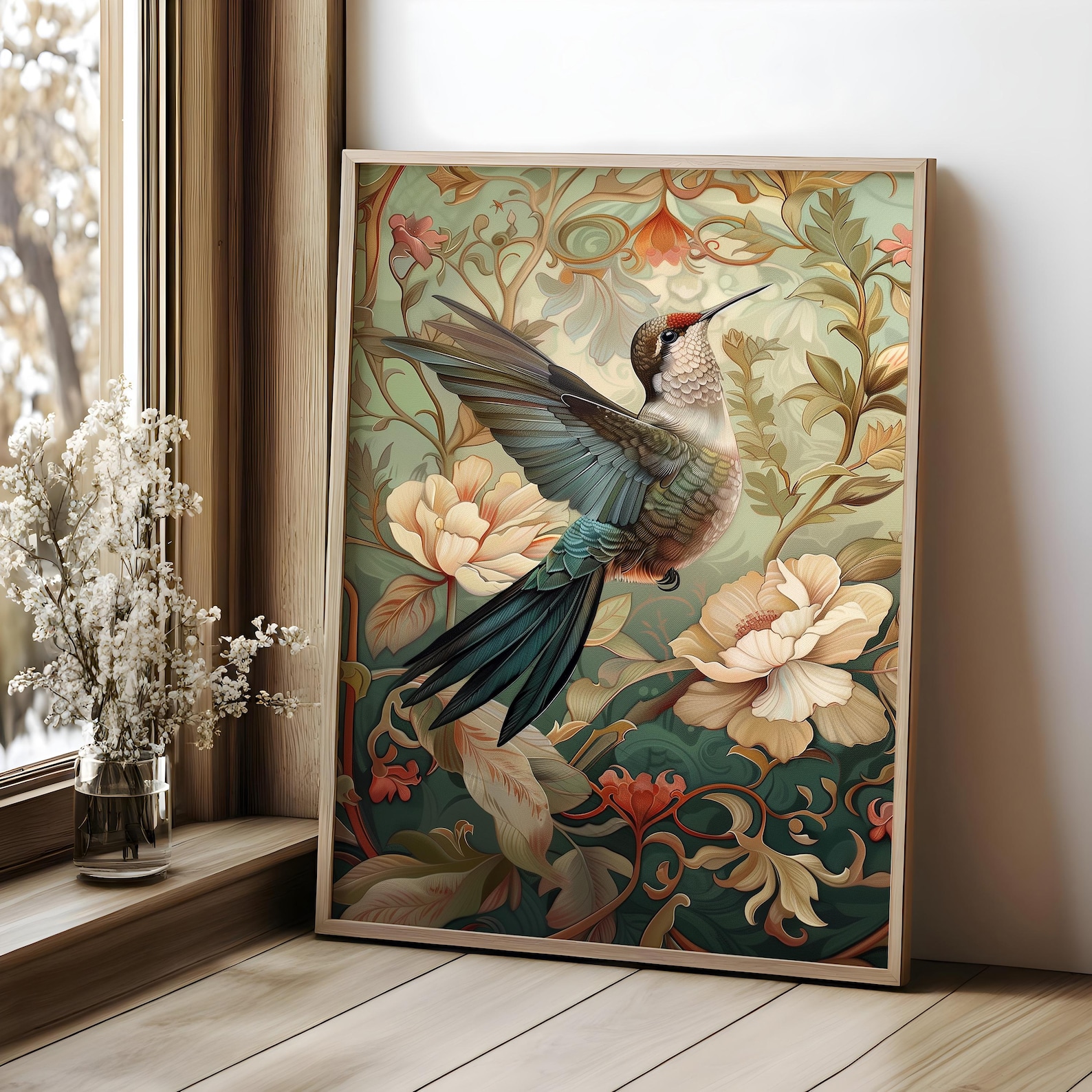 William Morris Hummingbird Print, William Morris Exhibition Print ...