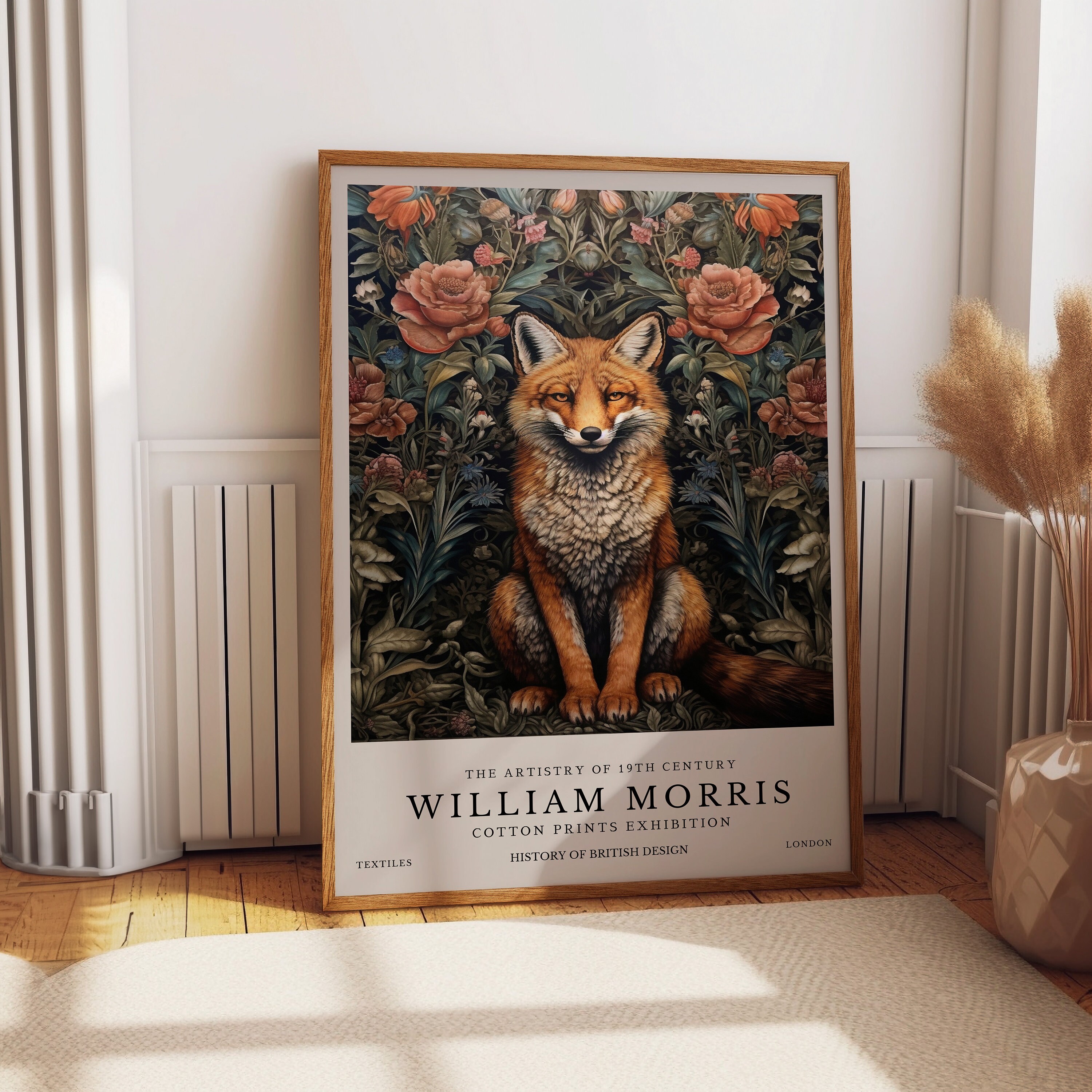 Poster Art Vintage "Fox" De William Morris - Impression Qualité Musée Sur Papier Mat 210 Gsm