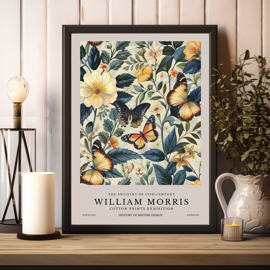 William Morris Butterflies Print, William Morris Exhibition Print ...