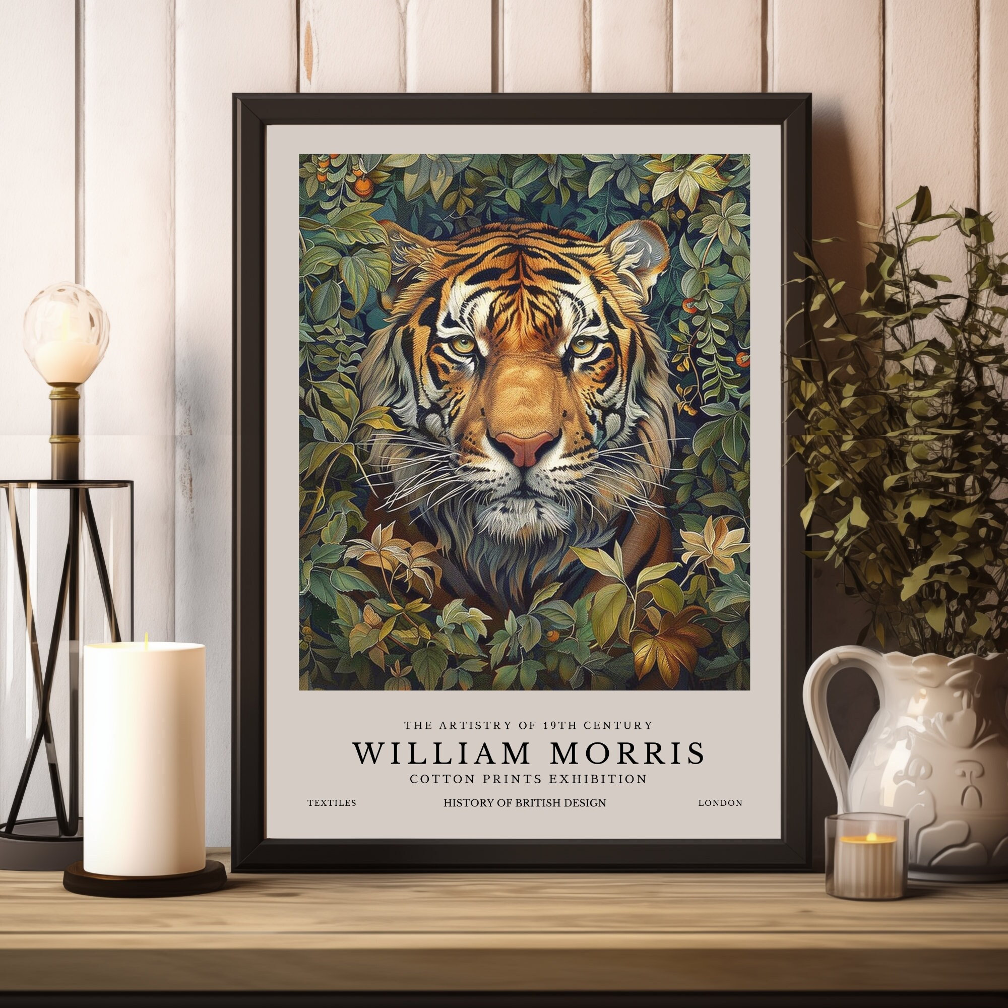 William Morris Print, William Morris Tiger Poster, William Morris