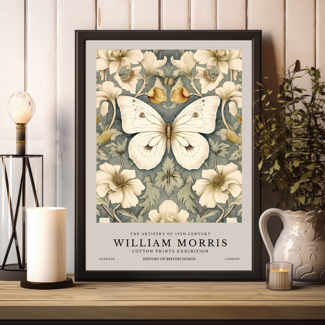 William Morris Butterfly Print, William Morris Exhibition Print ...