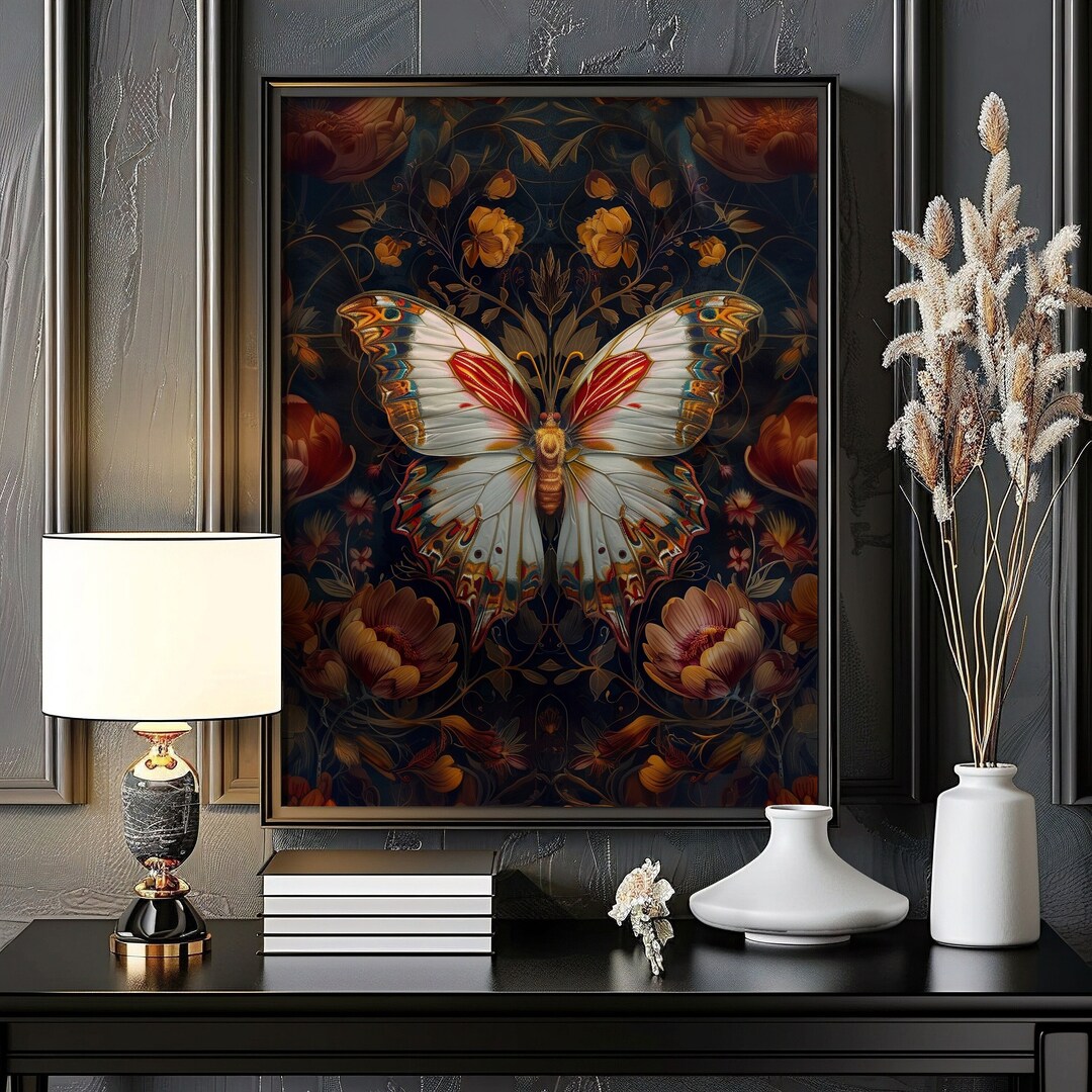 William Morris Butterfly Print, William Morris Exhibition Print ...