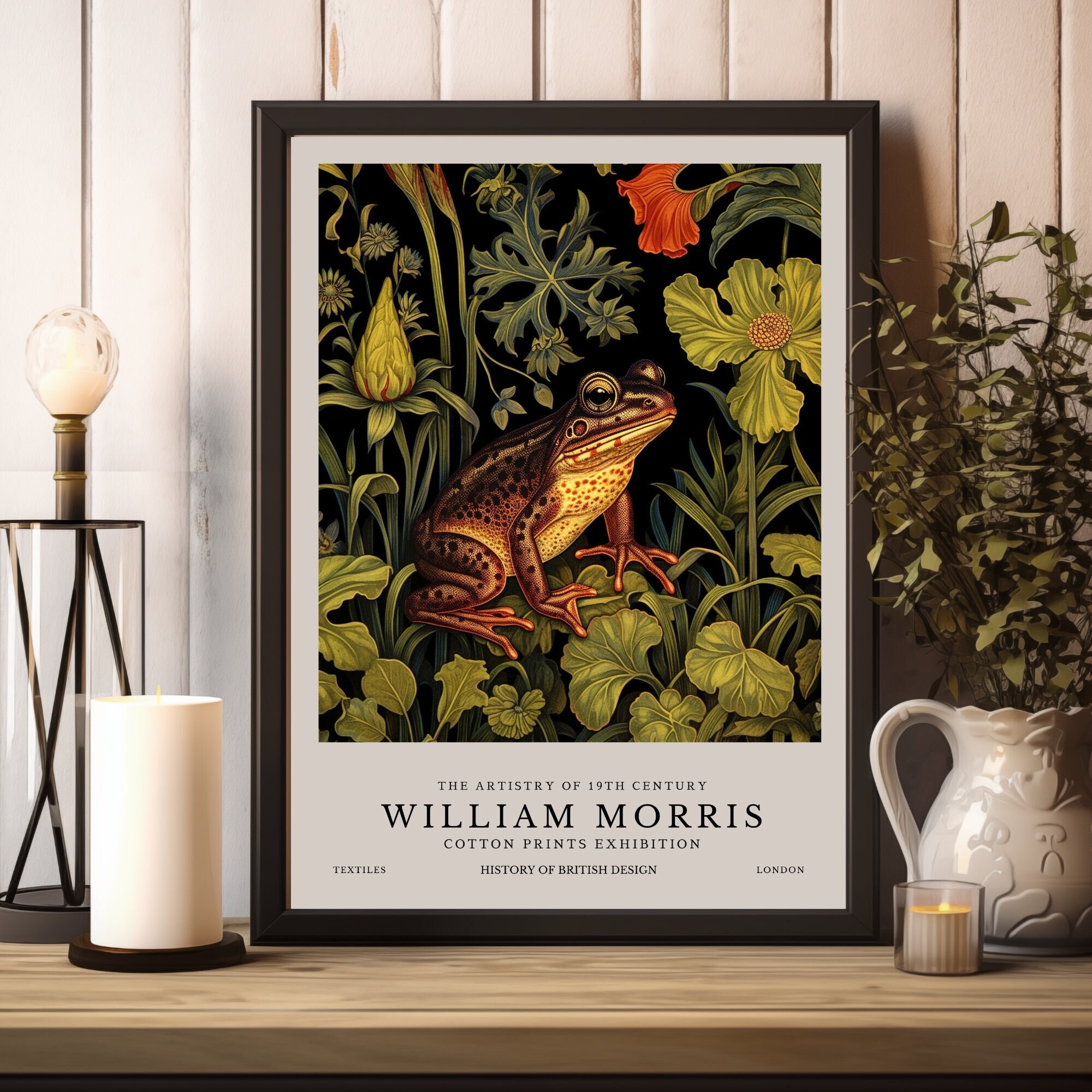 William Morris Frog Print, William Morris Exhibition Print