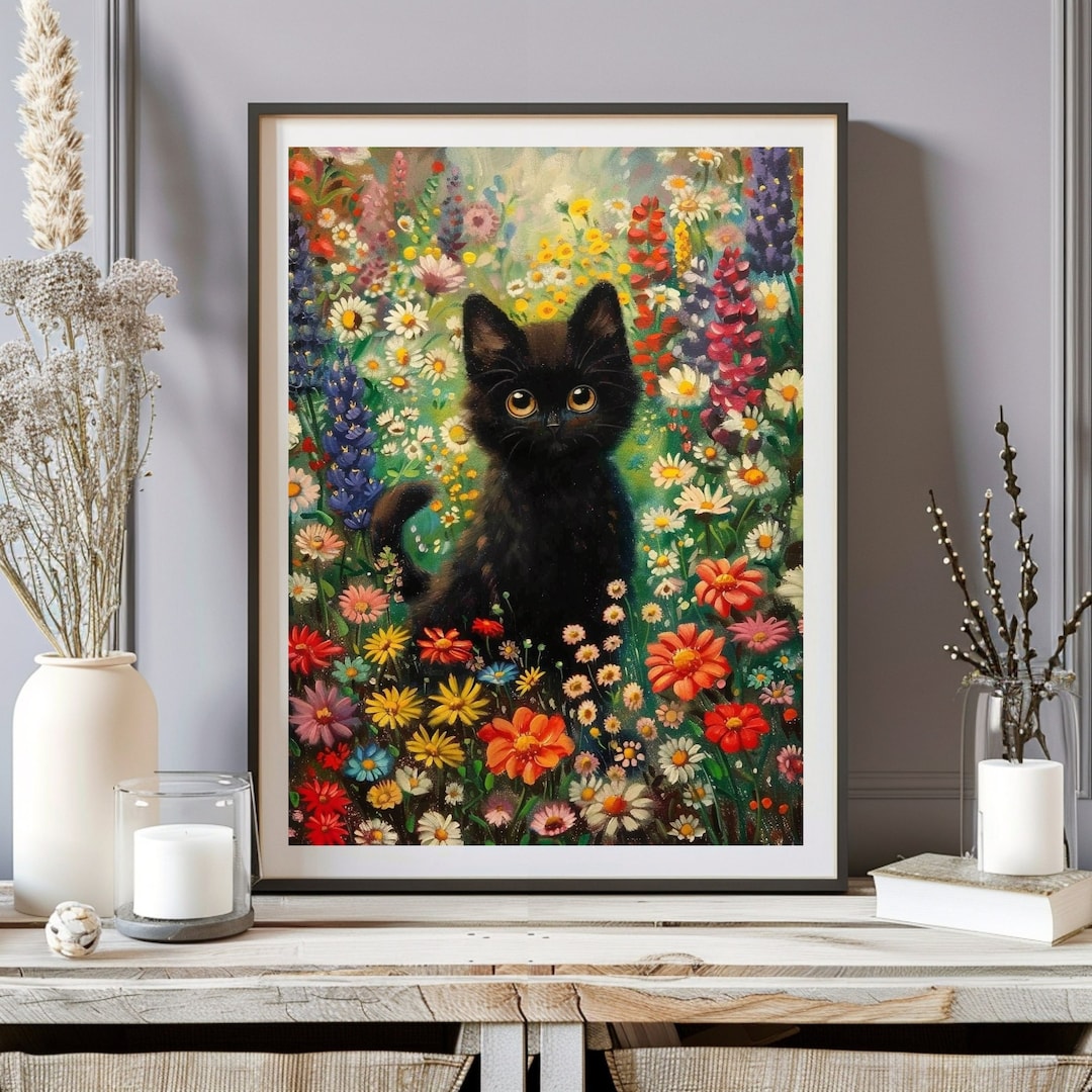 グスタフ・クリムトの黒猫のプリント、クリムト美術館のポスター